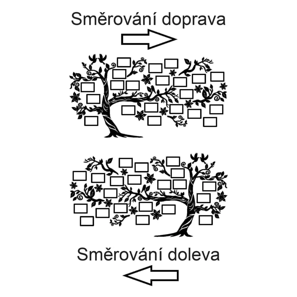 Fali fotófa fényképkeretekkel – közepes